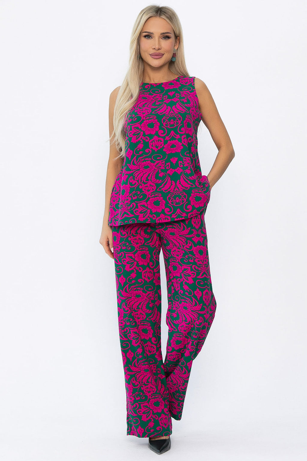 Костюм Стильный акцент (малиново-зеленый) К13906-25М - Lt collection фото 7