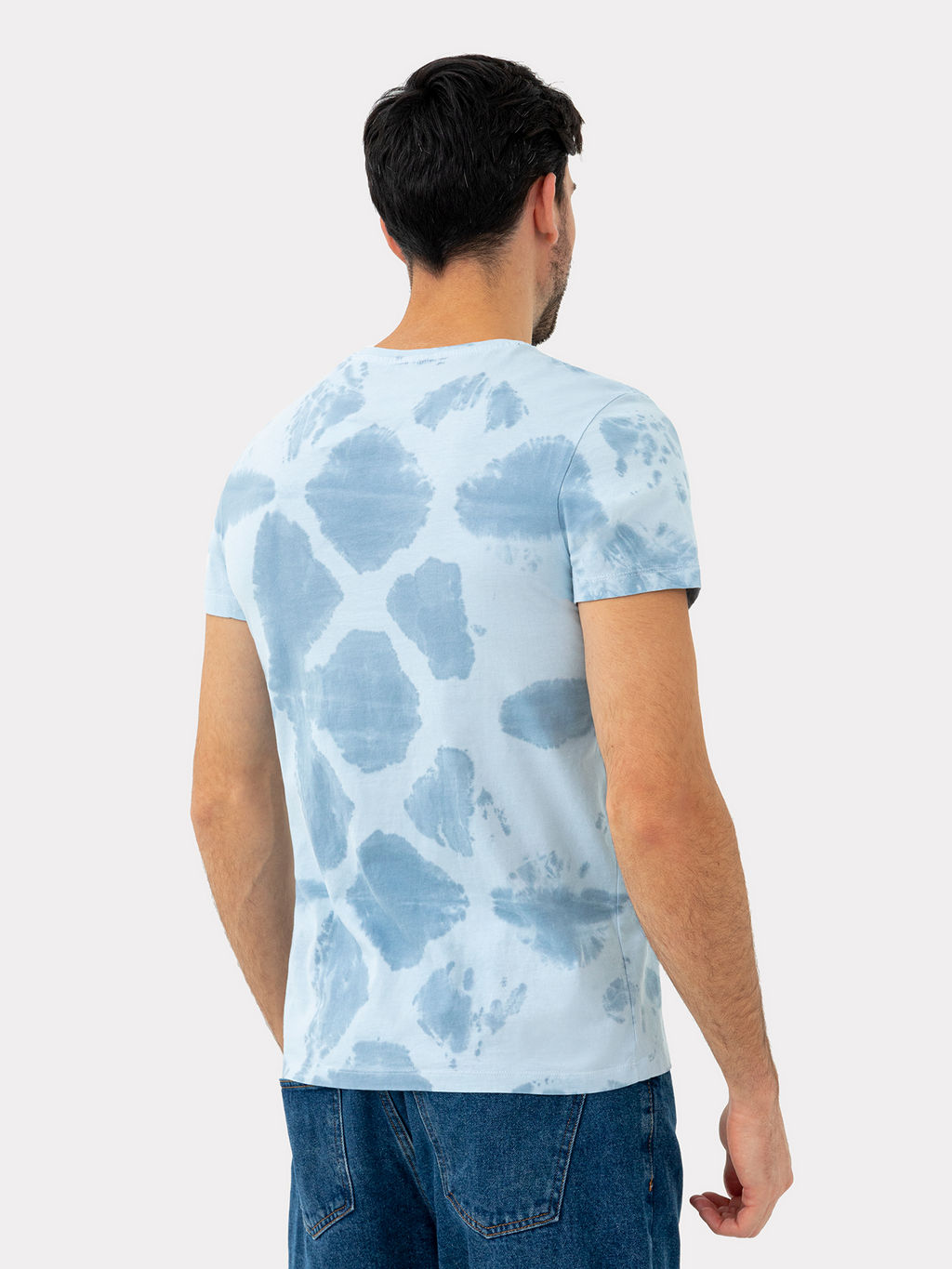 Футболка мужская синяя в технике тай-дай синий тайдай 111773-1 - Mark formelle фото 4