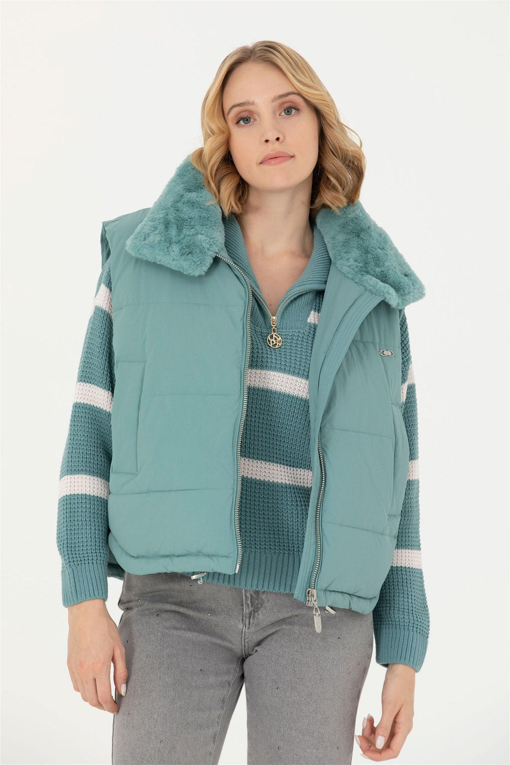 Женский мятный жилет Неожиданная скидка в корзине - U.s. polo assn фото 3