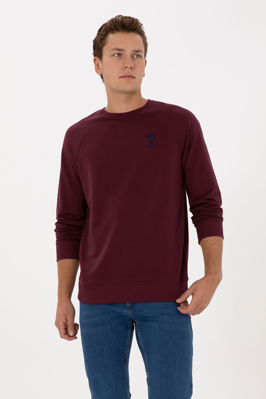 Erkek Bordo Basic Sweatshirt - U.s. polo assn фото 17