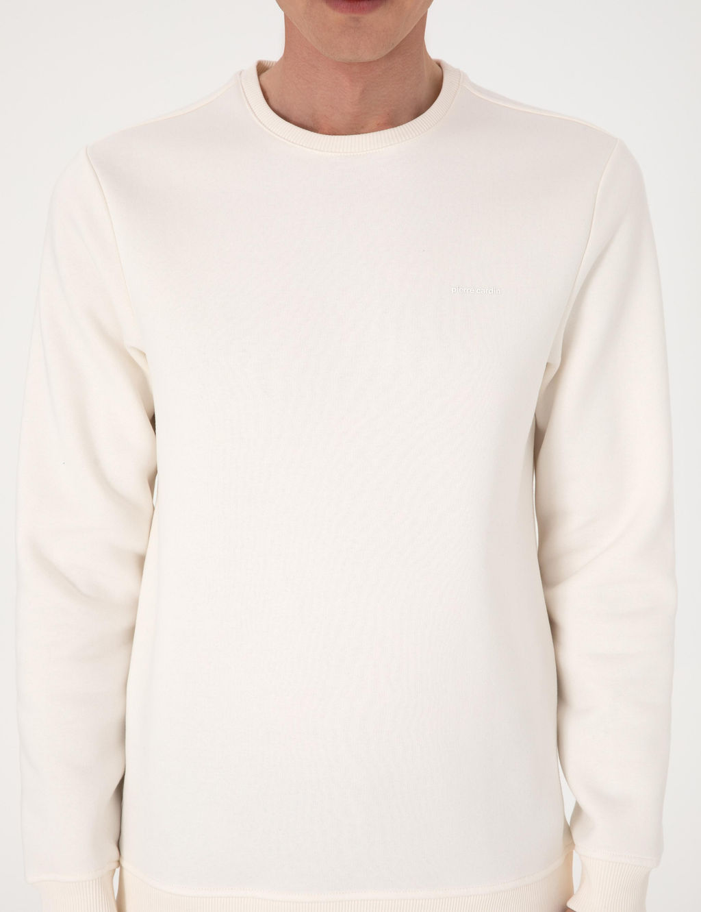 Ekru 3 _plik Regular Fit __i Polarl_ Bisiklet Yaka Basic Sweatshirt - Pierre cardin фото 6