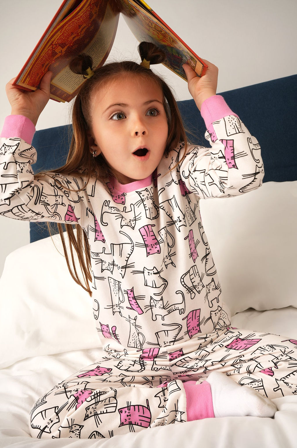 Пижама из футера с начесом для девочки Happyfox