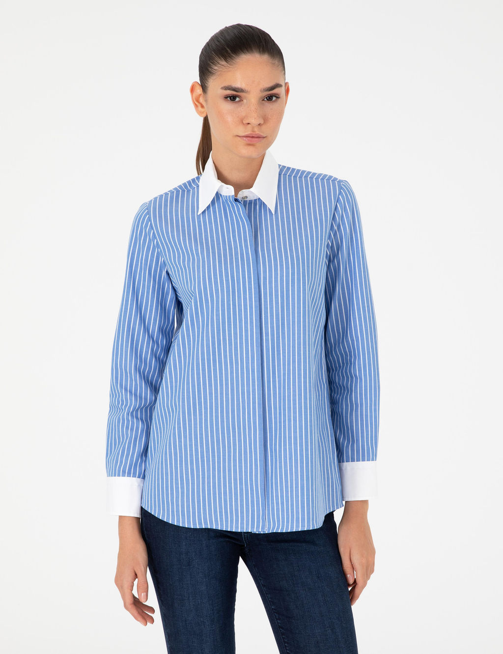 Mavi Comfort Fit Uzun Kollu G_mlek