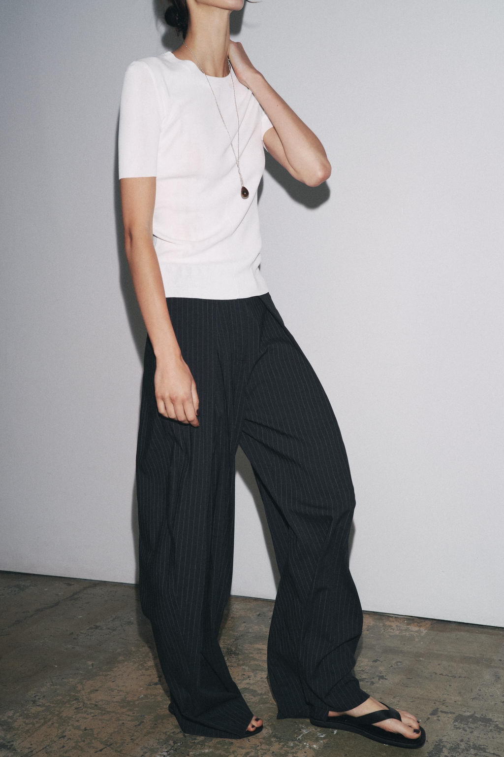 ZW COLLECTION PINSTRIPE TROUSERS - Zara фото 4