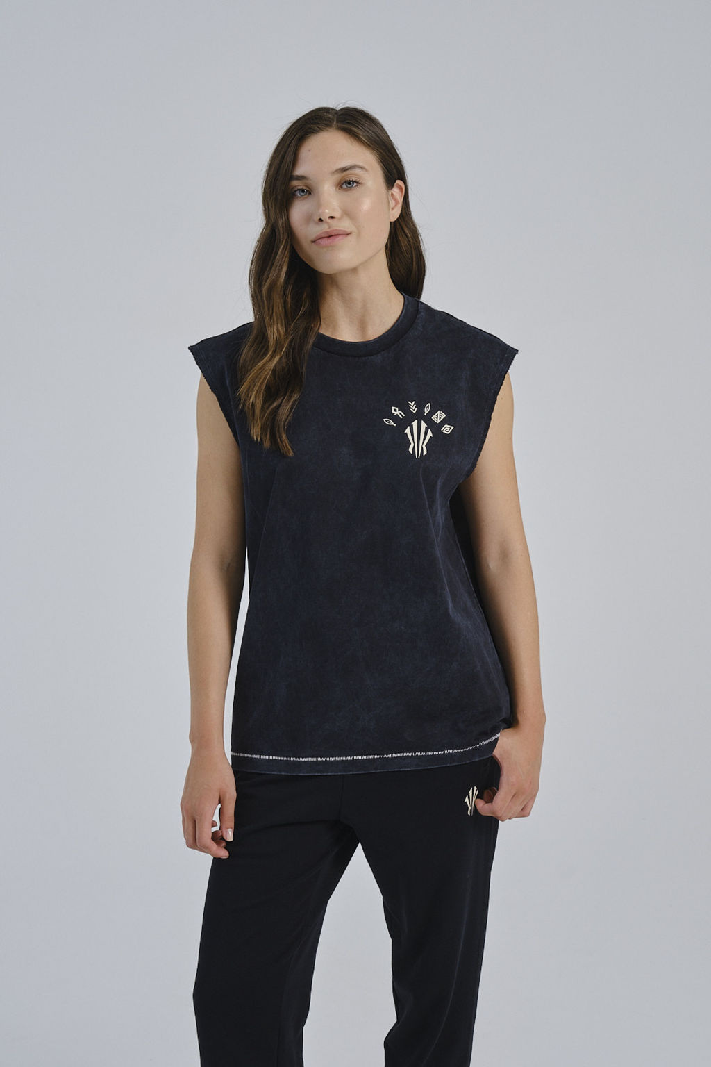 Майка трикотажная Черный