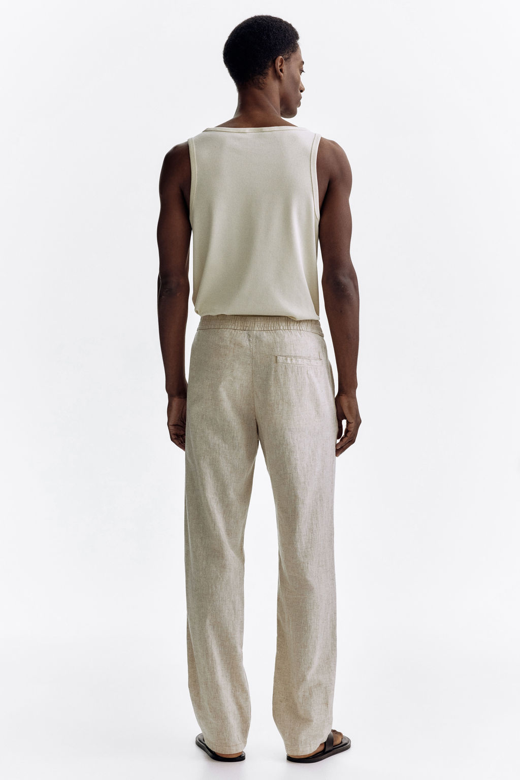 Pantal?n en mezcla de lino Regular Fit - H&m фото 12