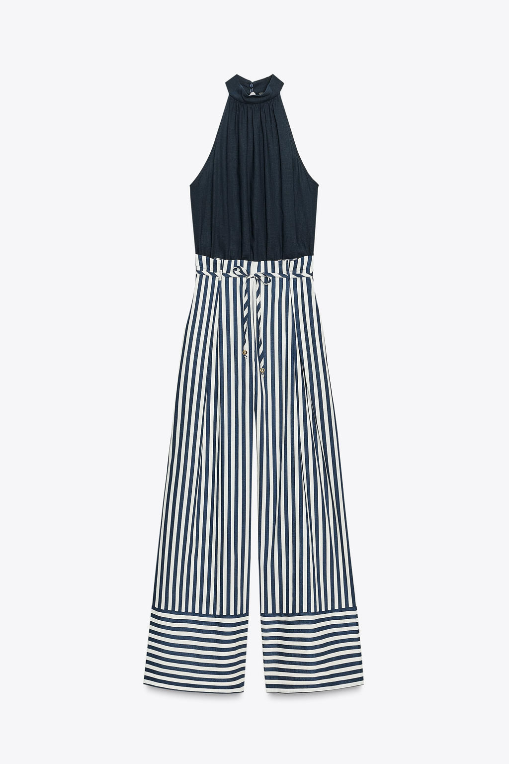LINEN BLEND LONG JUMPSUIT - Zara фото 8