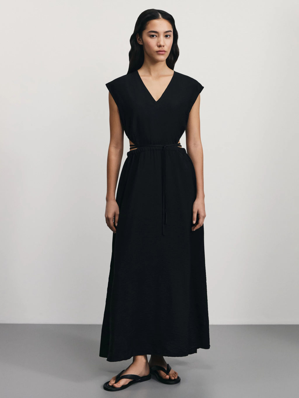 Платье миди из жатой вискозы / Zarina  фото 3