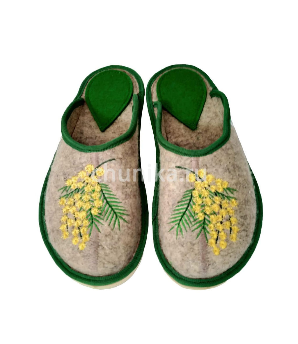 Тапочки без задника, вышивка «кошечки» - Чуника фото 9