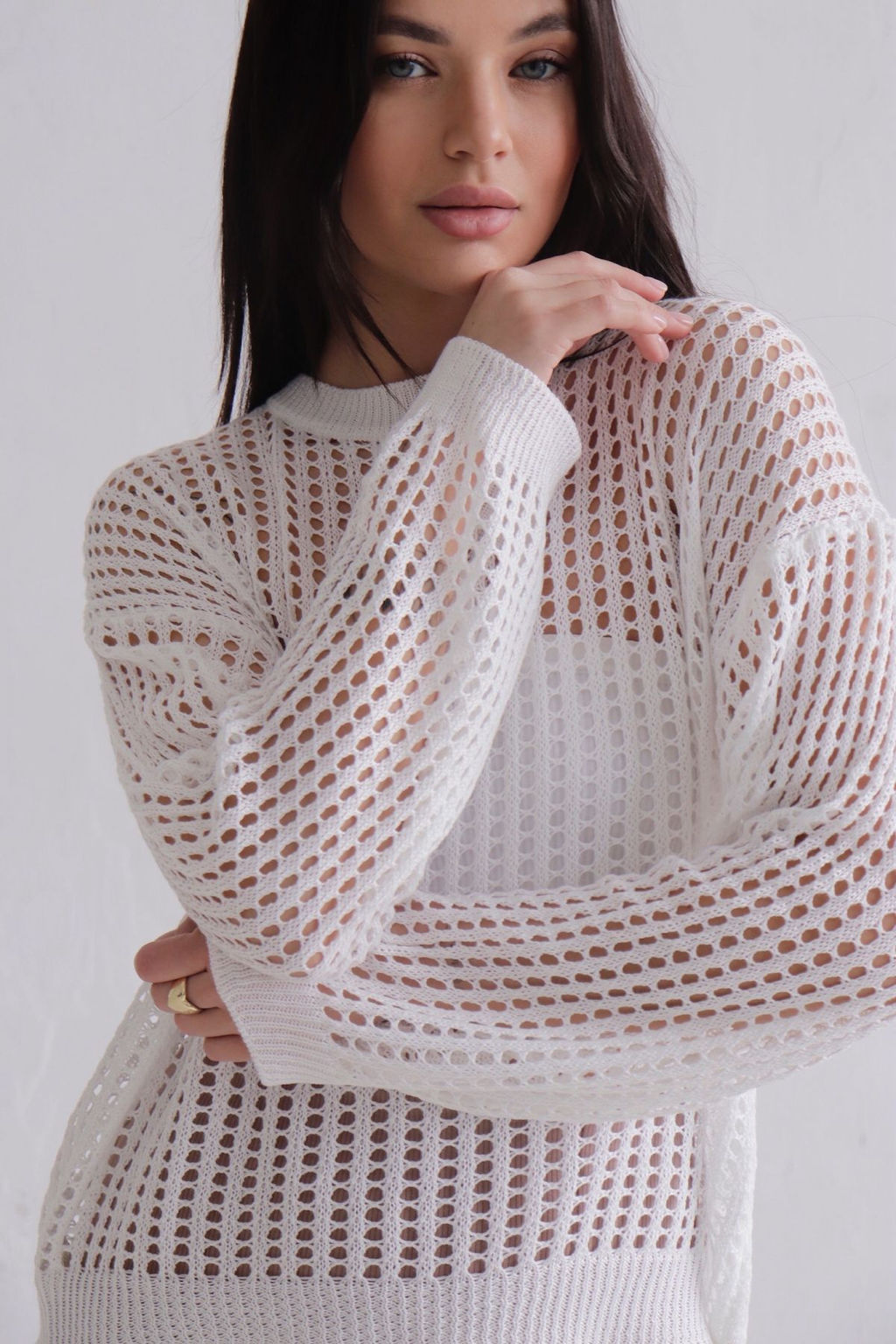 Martichelli Джемпер-сеть белый фото 21