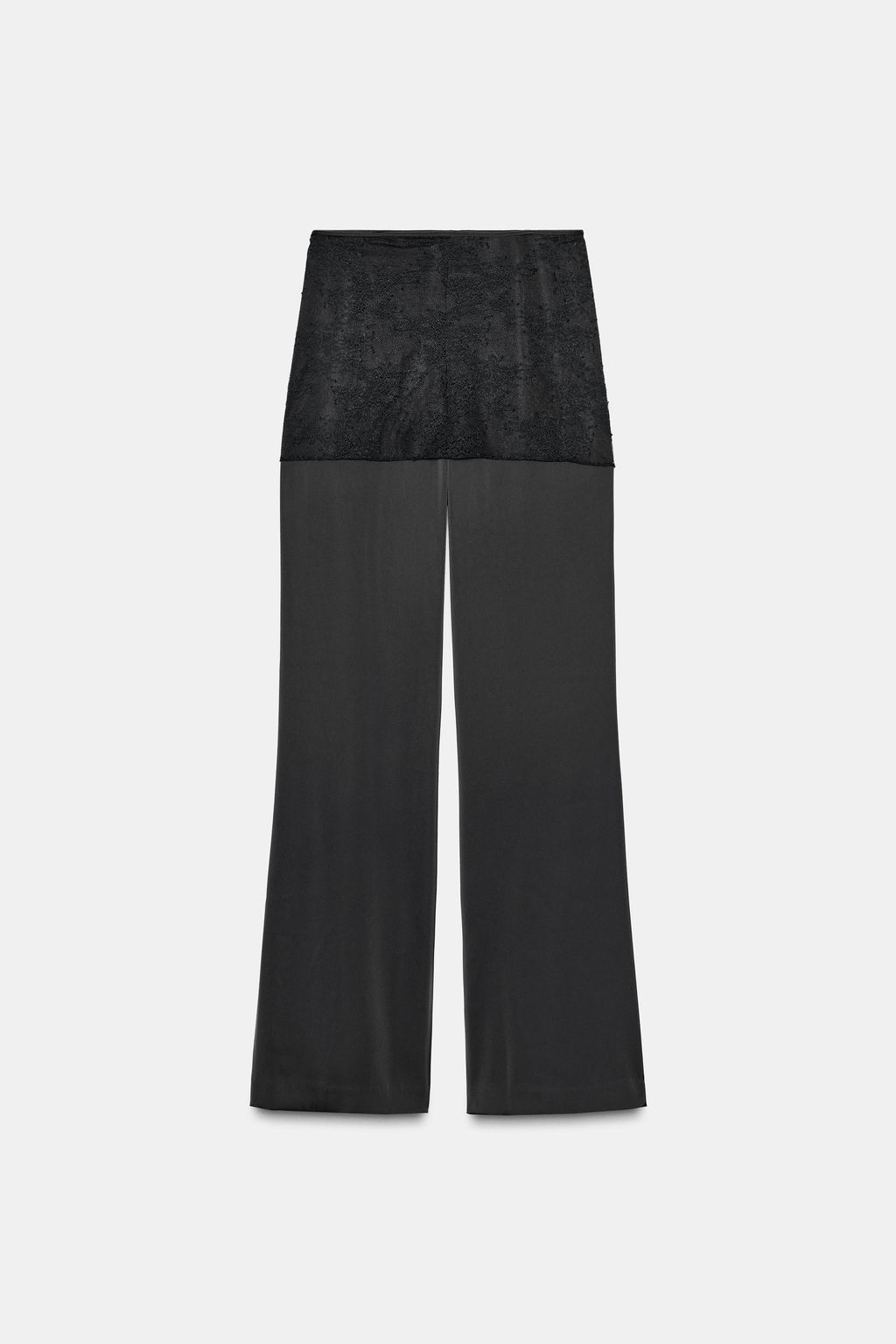 SATIN PAREO LACE TROUSERS - Zara фото 5