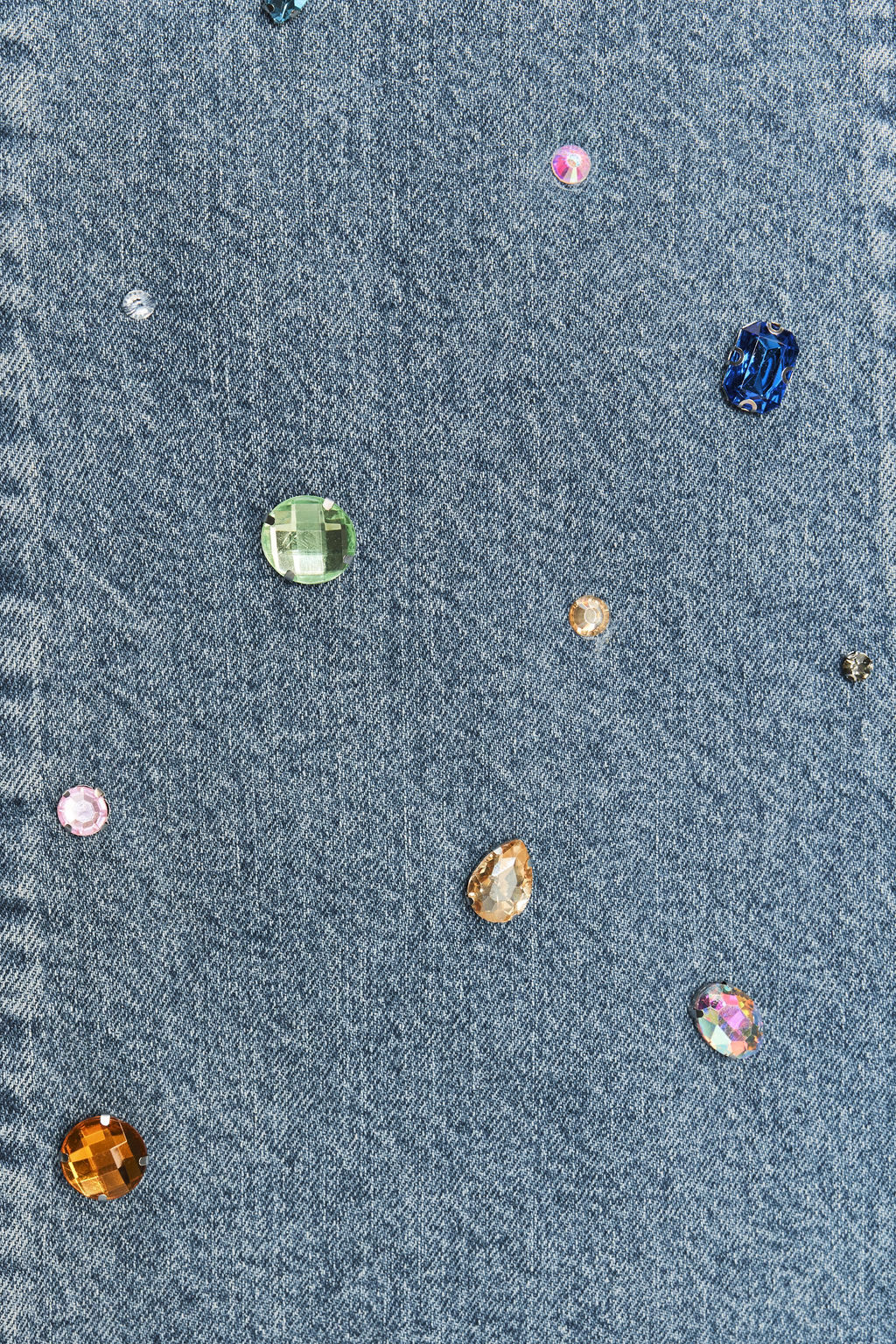 TRF DENIM DRESS WITH JEWELS - Zara фото 5
