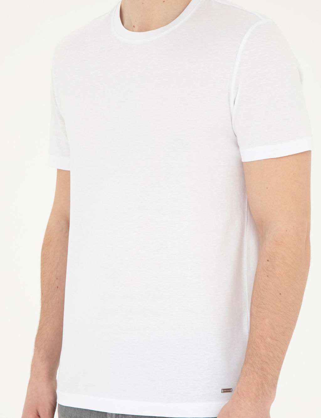 Beyaz Slim Fit Ti__rt