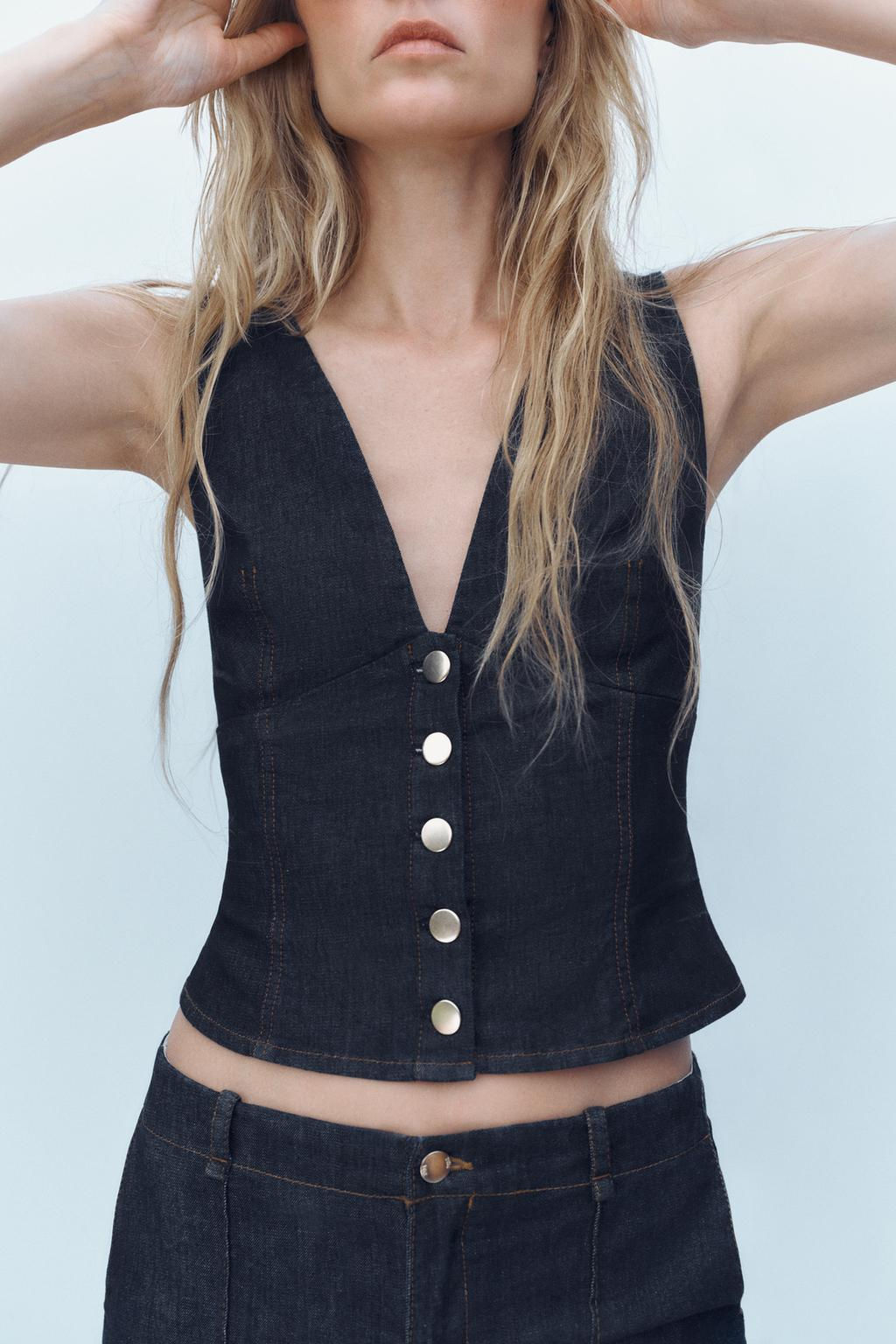 Z1975 DENIM CROP TOP - Zara фото 3