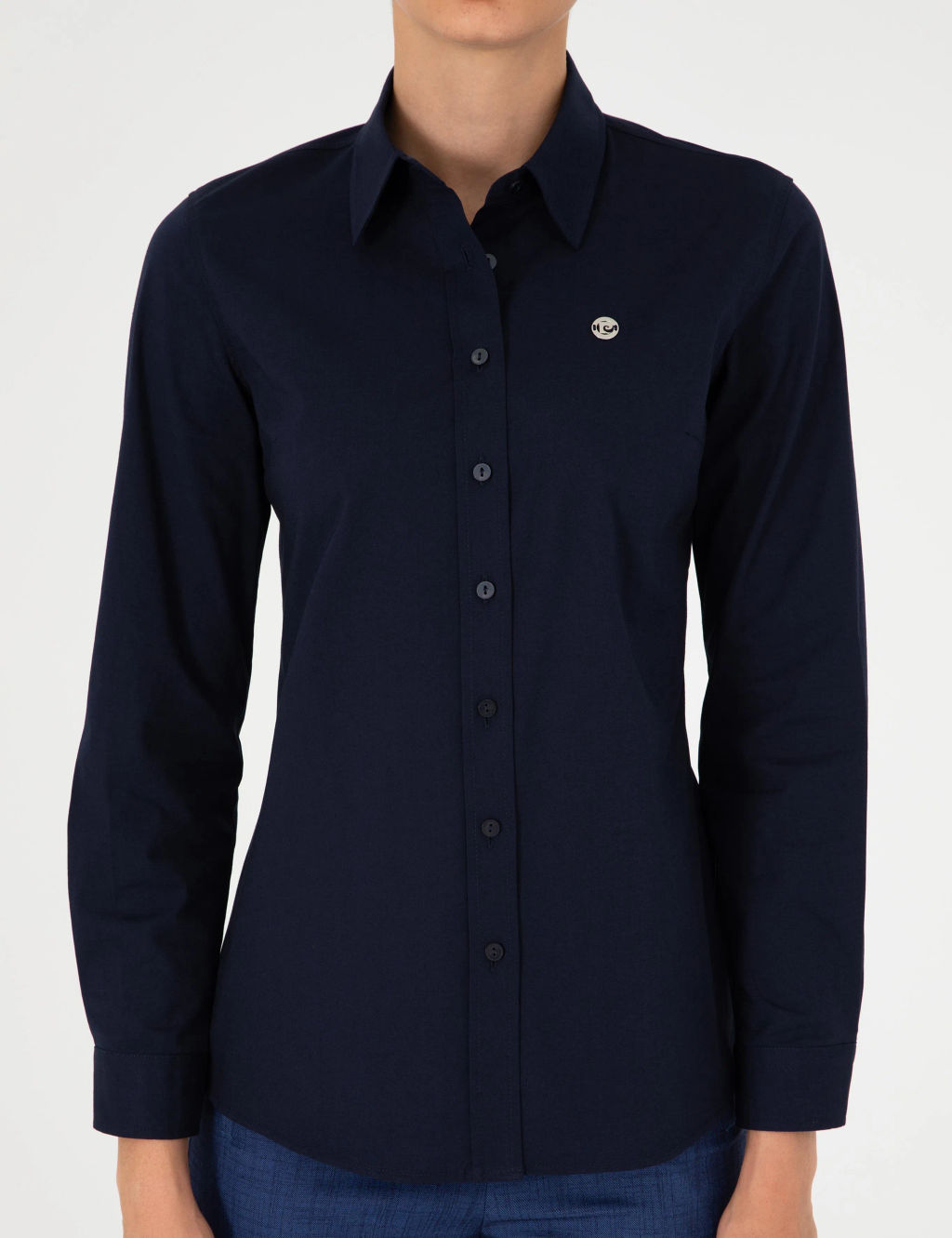 Lacivert Slim Fit Uzun Kollu G_mlek - Pierre cardin фото 6