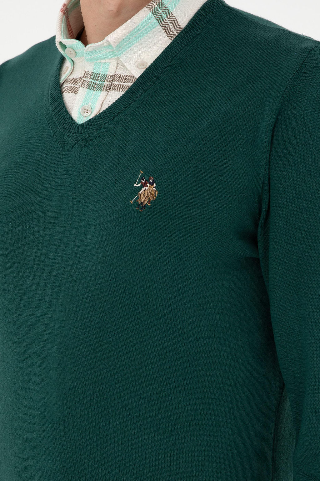 Мужской зеленый базовый свитер Неожиданная скидка в корзине - U.s. polo assn фото 7