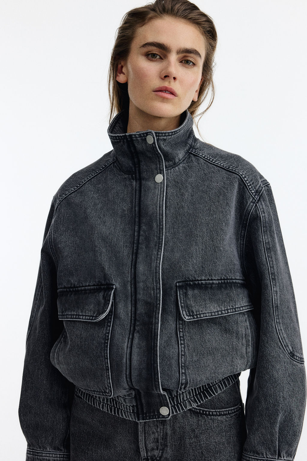 Oversized denim jacket - H&m фото 3