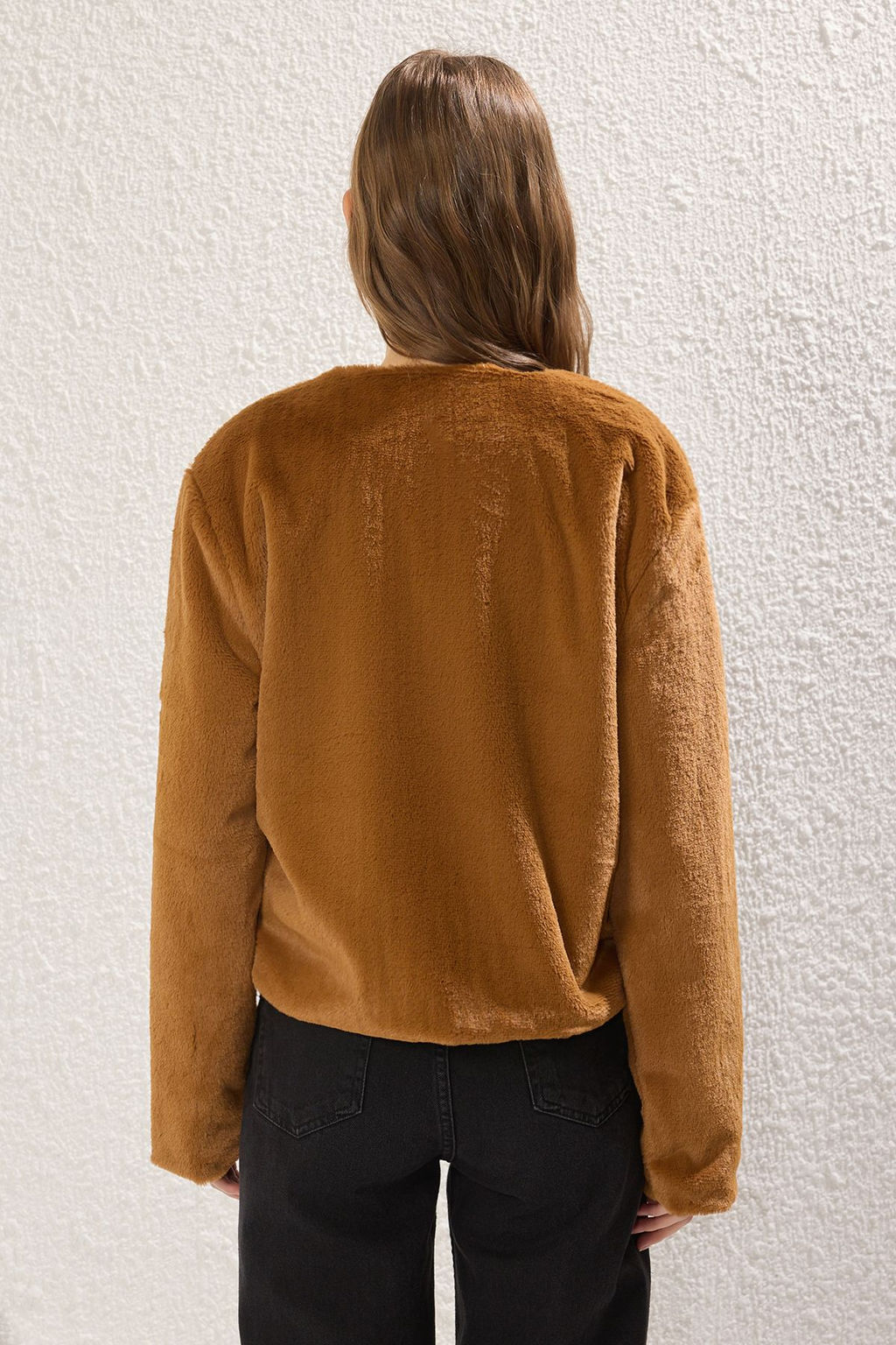 Trendyolmilla Ekru Regular Kurk Ceket Mont TWOSS25MO00033  фото 4