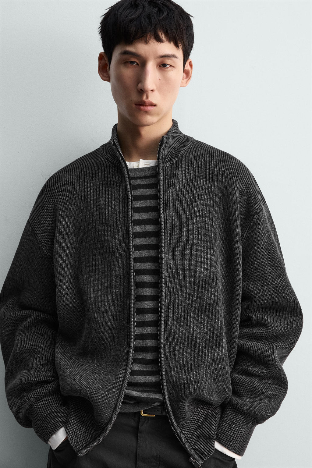 WASHED TEXTURED KNIT CARDIGAN - Zara фото 5