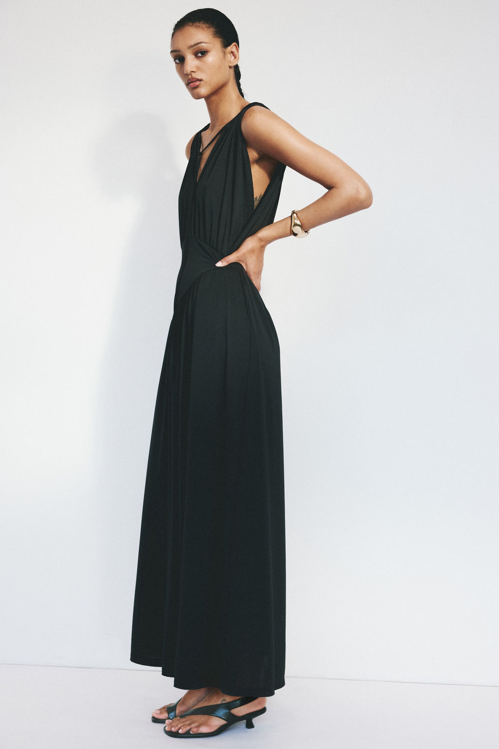 Vestido de punto con detalle efecto capa - H&m фото 3