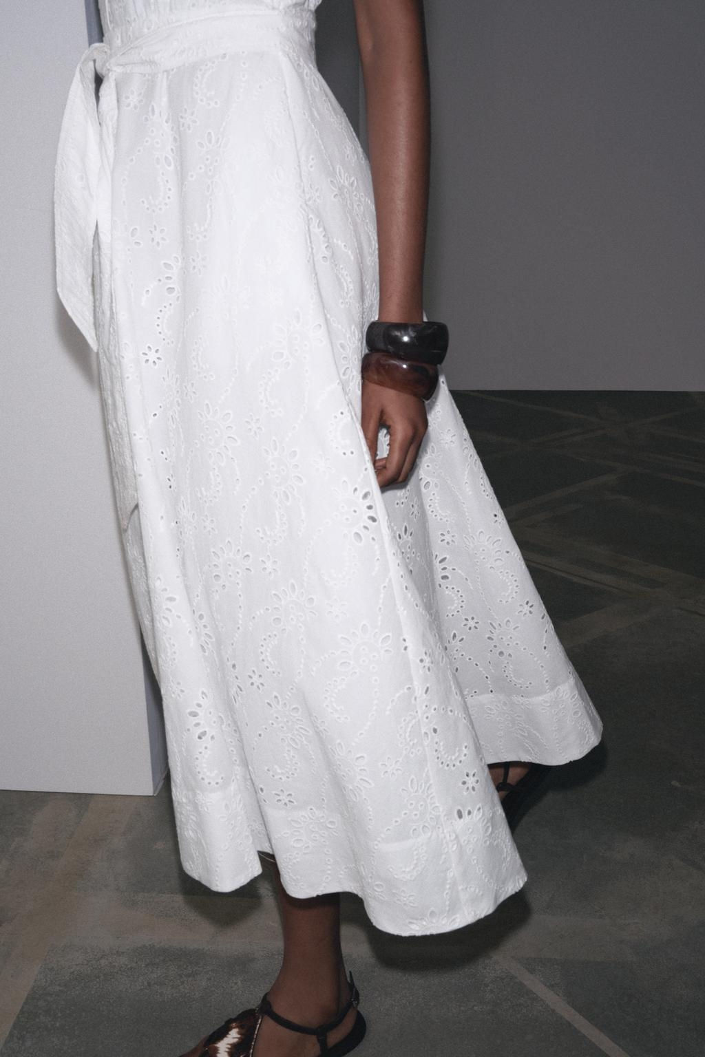 ZW COLLECTION EMBROIDERED SHIRT DRESS - Zara фото 6