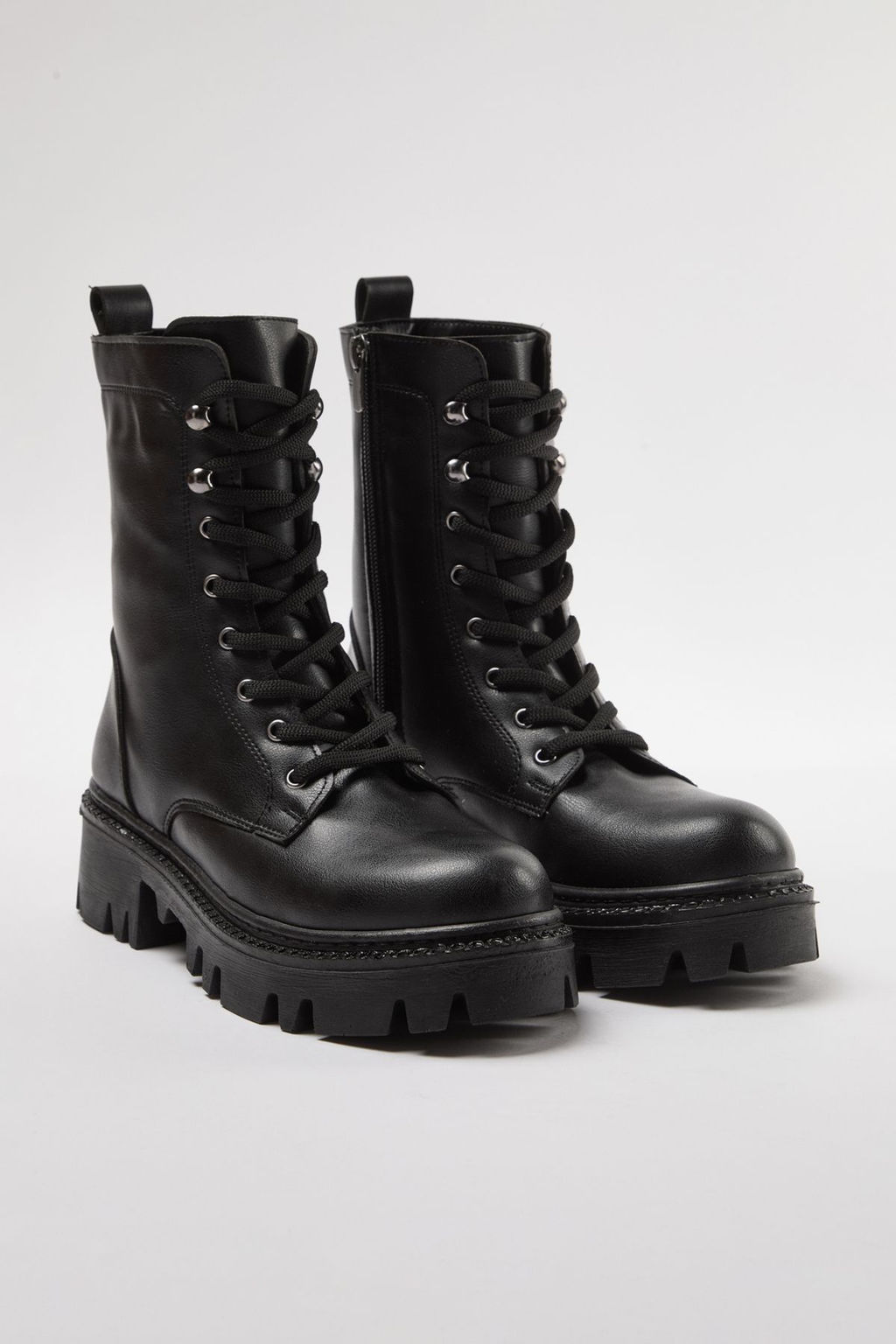 Trendyolmilla Shoes Siyah Fermuar ve Bagc?k Detayl? Kad?n Postal Bot TAKAW25BO00025  фото 7