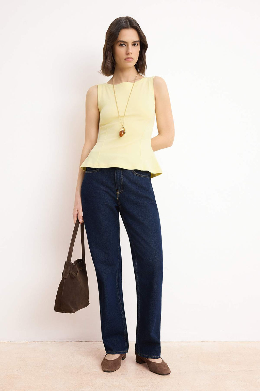 Sar? S?f?r Kol Bisiklet Yaka Esnek Orme Bluz TWOSS25BZ00604