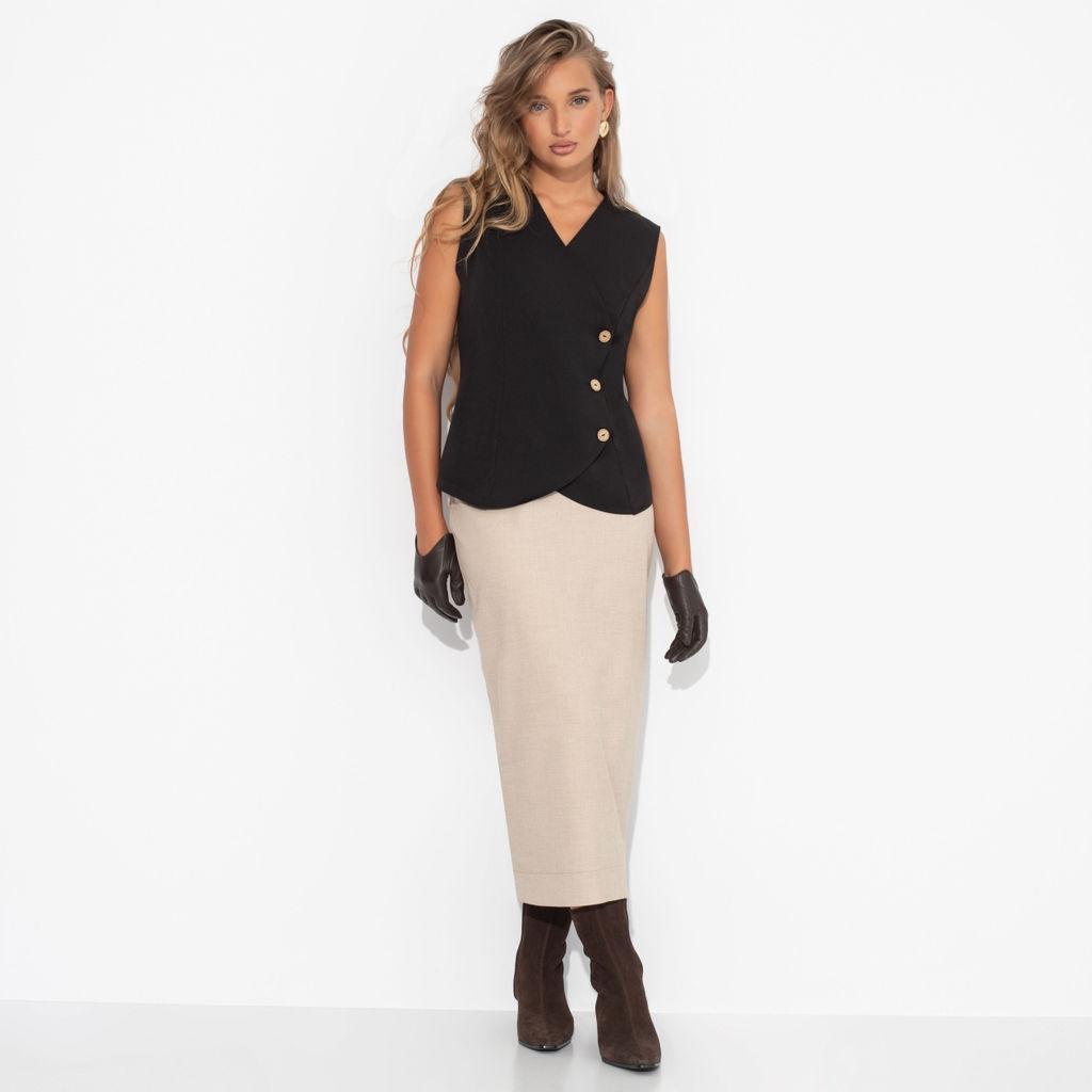 Жилет приталенный, Теперь ты босс (black)