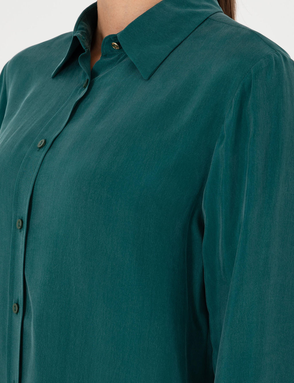 Koyu Ye_il Comfort Fit Uzun Kollu G_mlek - Pierre cardin фото 7