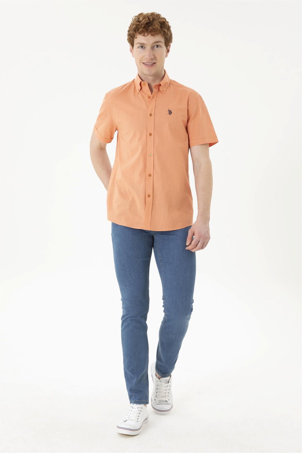 U. S. Polo Assn / Мужская рубашка с коротким рукавом в плитку - U.s. polo assn фото 4