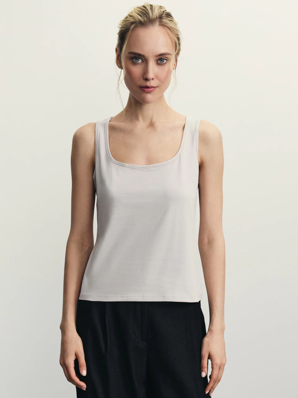 Базовый топ из эластичного хлопка / Zarina  фото 3