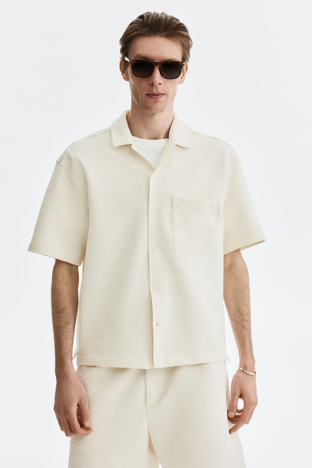 Camisa resort gofrada Relaxed Fit - H&m фото 8