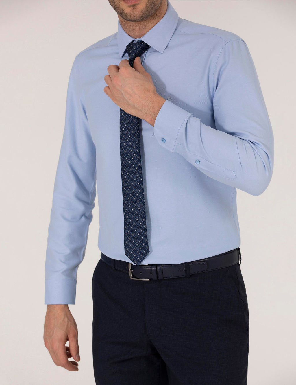 Рубашка Pierre Cardin Slim Fit Oxford темно-синяя