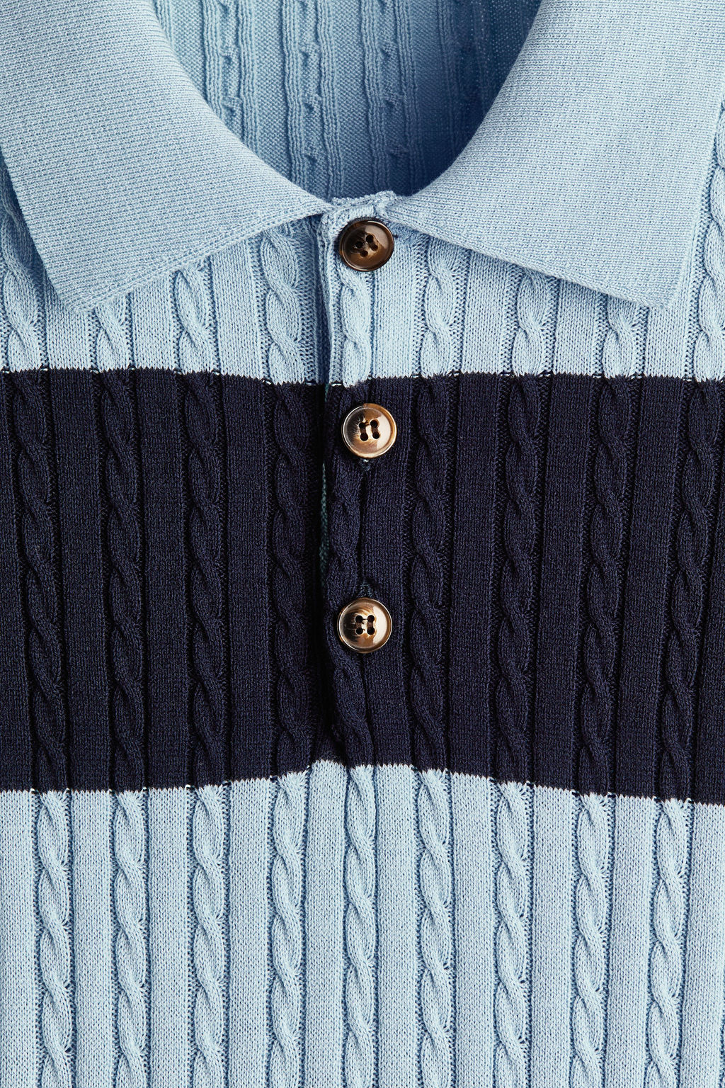 Polo en punto trenzado Regular Fit - H&m фото 3