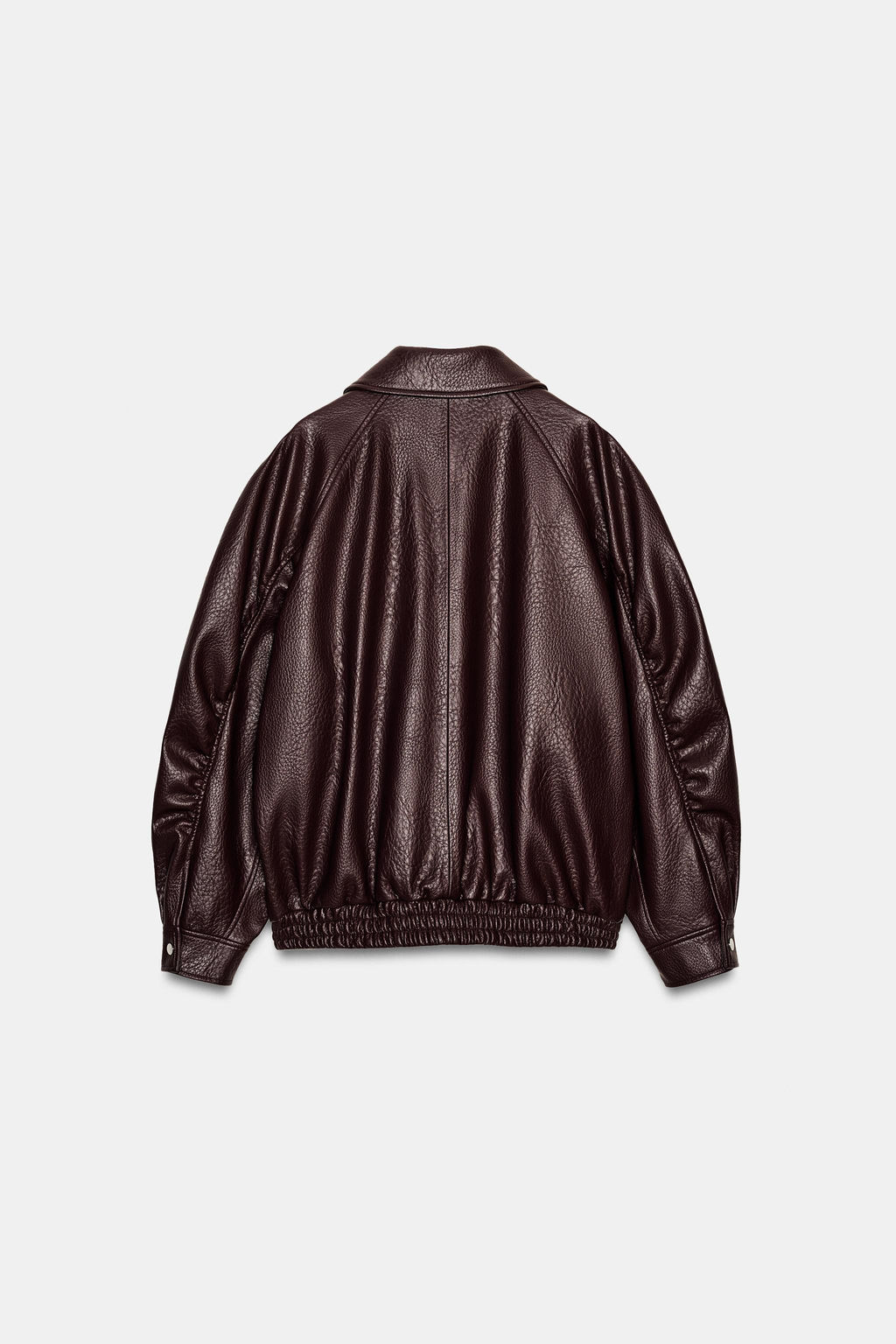 CAZADORA BOMBER EFECTO PIEL / Burgundy - Zara фото 11