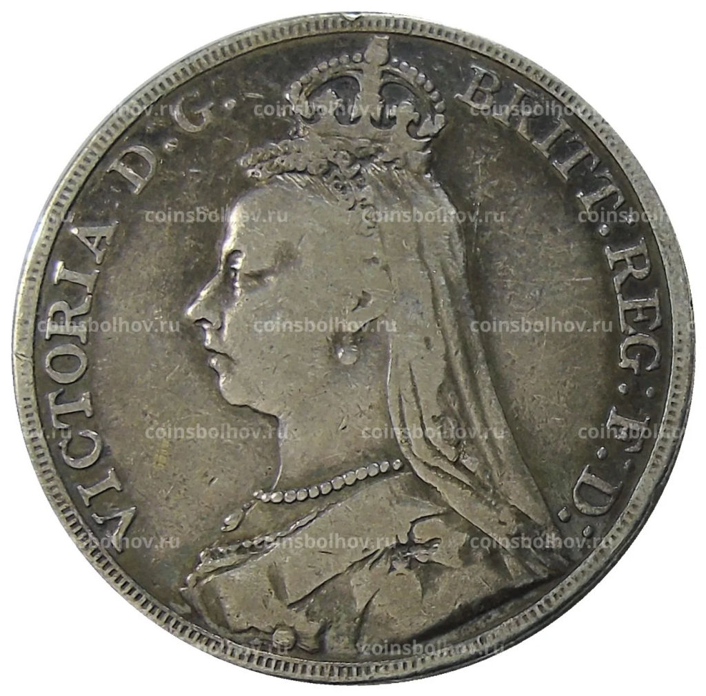 Монета 1 крона 1892 года Великобритания