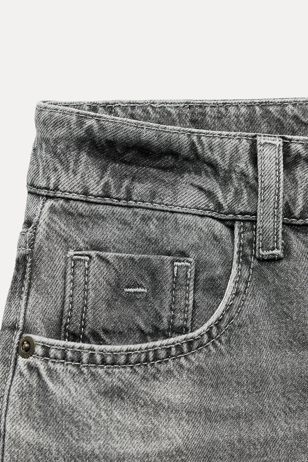 Z1975 HIGH-WAIST STRAIGHT-LEG DENIM JEANS - Zara фото 10