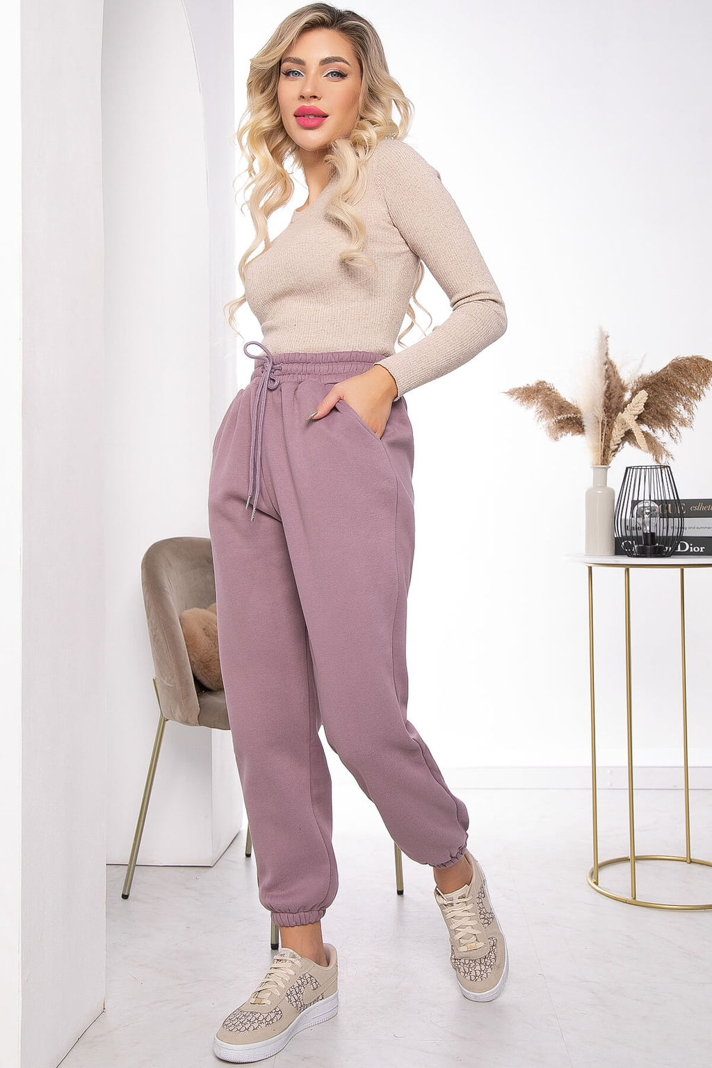 Брюки Вермонт (пыльно-лиловые) Б7815 - Lt collection фото 9