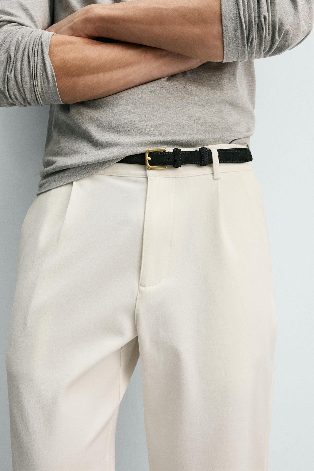 PANTAL?N STRAIGHT FIT CONFORT / Blanco roto - Zara фото 5