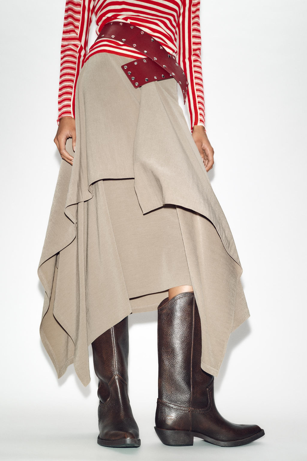 DISTRESSED LEATHER BOOTS - Zara фото 8