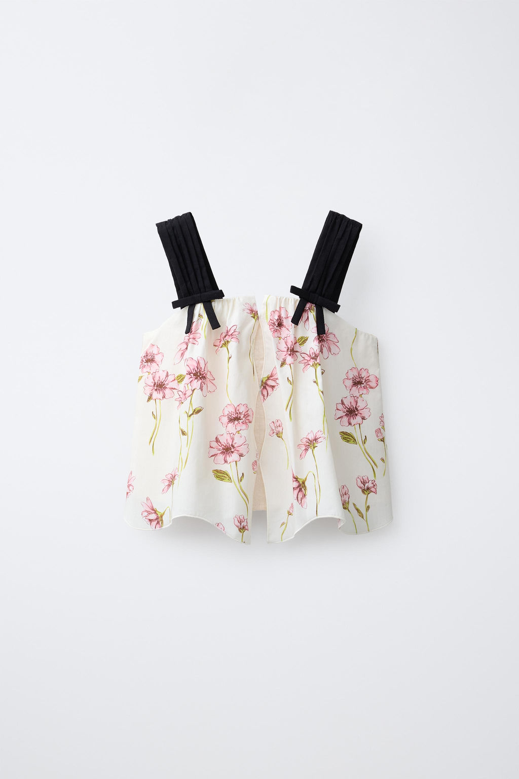 TOP ESTAMPADO FLORES / Rosa / Blanco - Zara фото 3