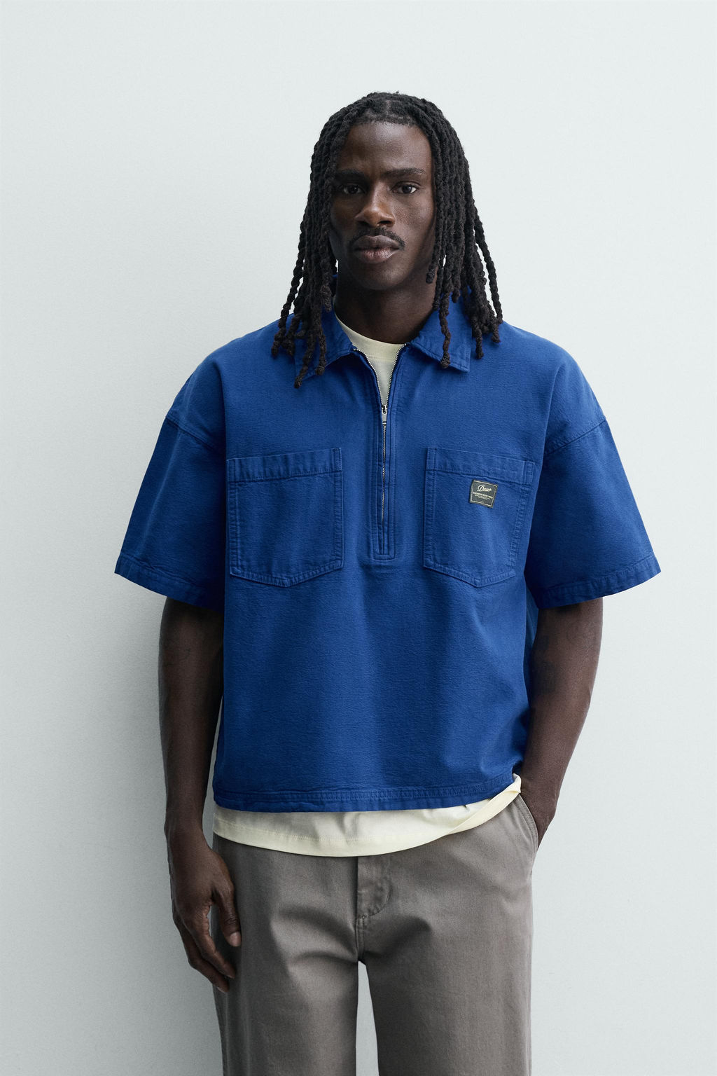 POLO BOXY FIT LAVADO / Azul?n - Zara фото 2