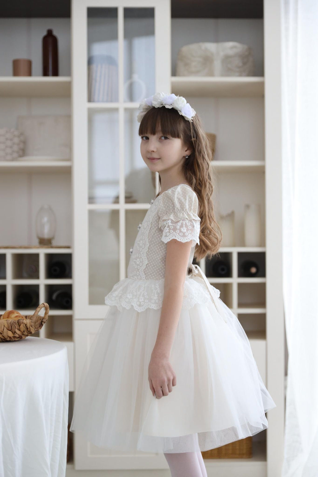 платье для девочки Л 24-20 Эмили белый горох - Этоэльф фото 7