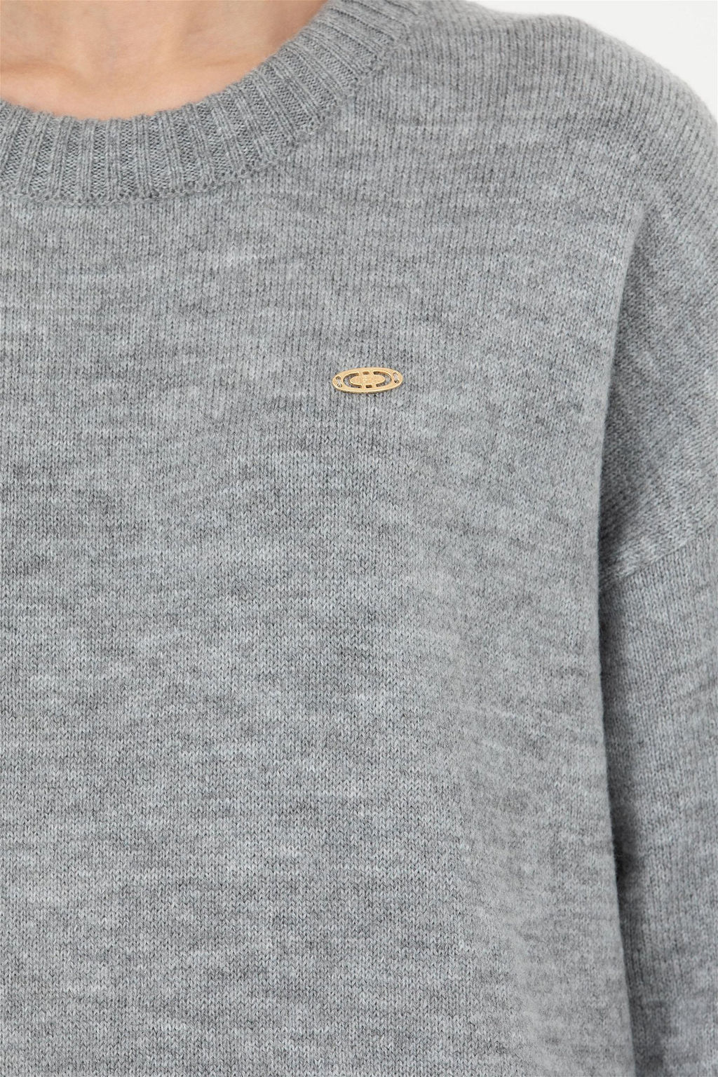 Женский серый меланжевый свитер - U.s. polo assn фото 7