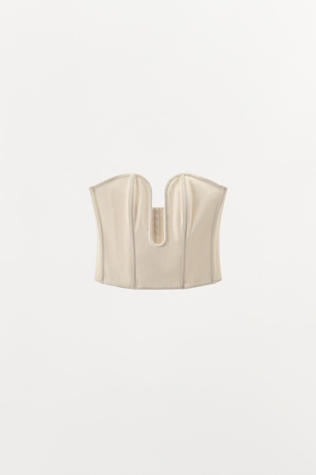 VISCOSE CORSET WITH METAL PIECE