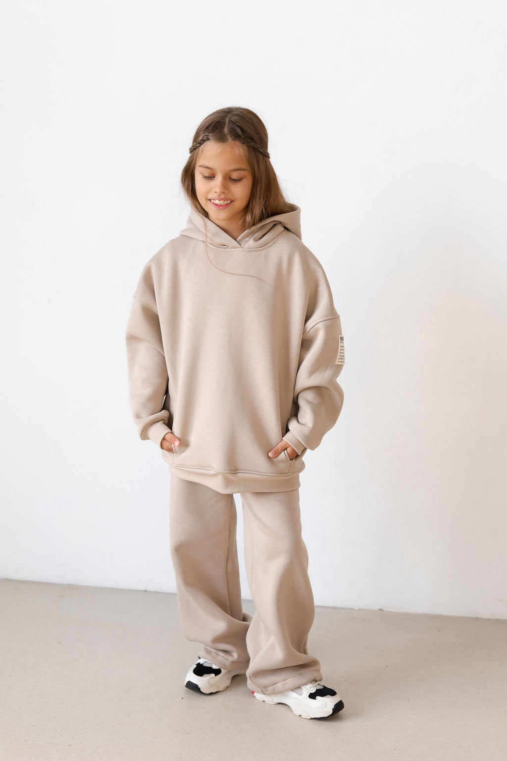 Брюки утепленные карго, нюд - Inzibe фото 14