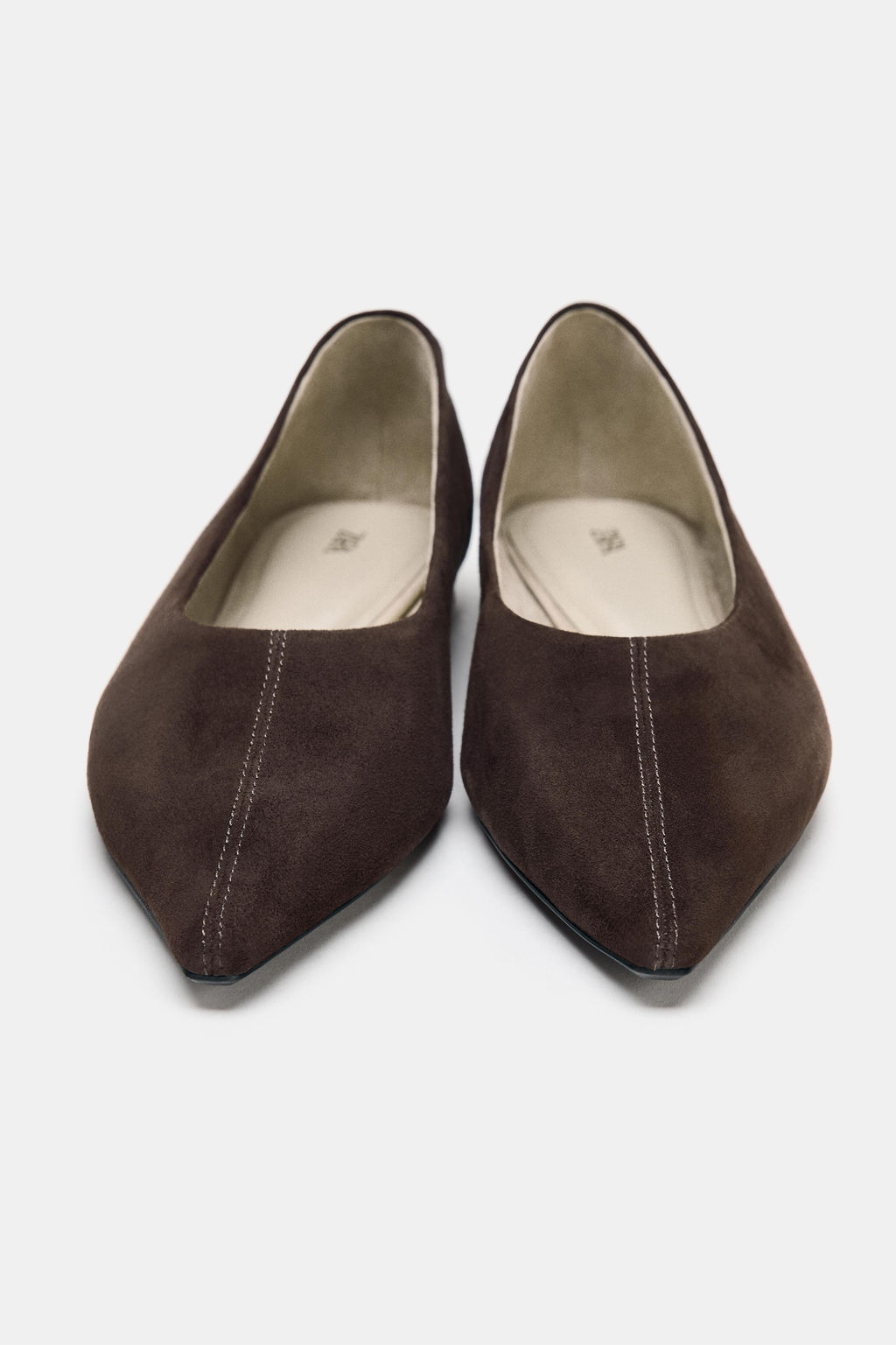 SUEDE POINTED BALLET FLATS - Zara фото 10