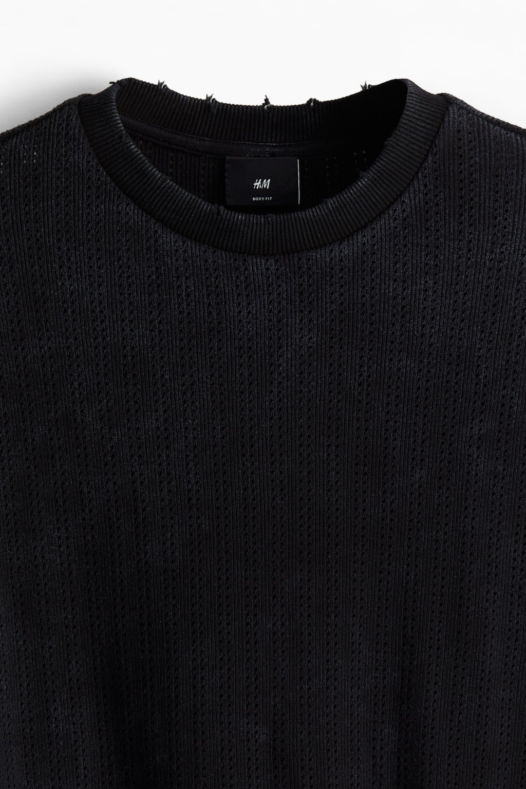 Camiseta en punto pointelle Boxy Fit - H&m фото 6