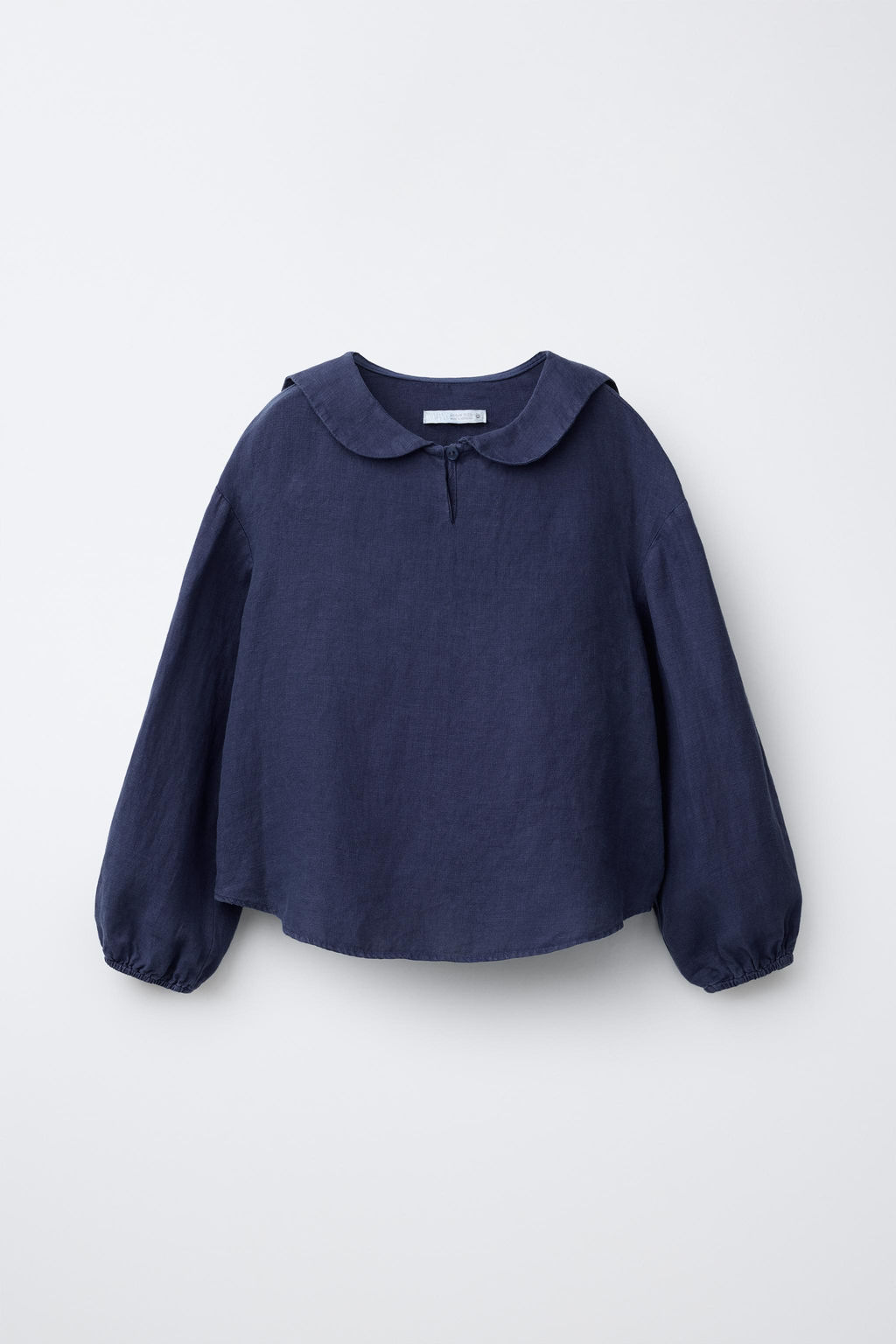 100% LINEN PETER PAN COLLAR SHIRT - Zara фото 7