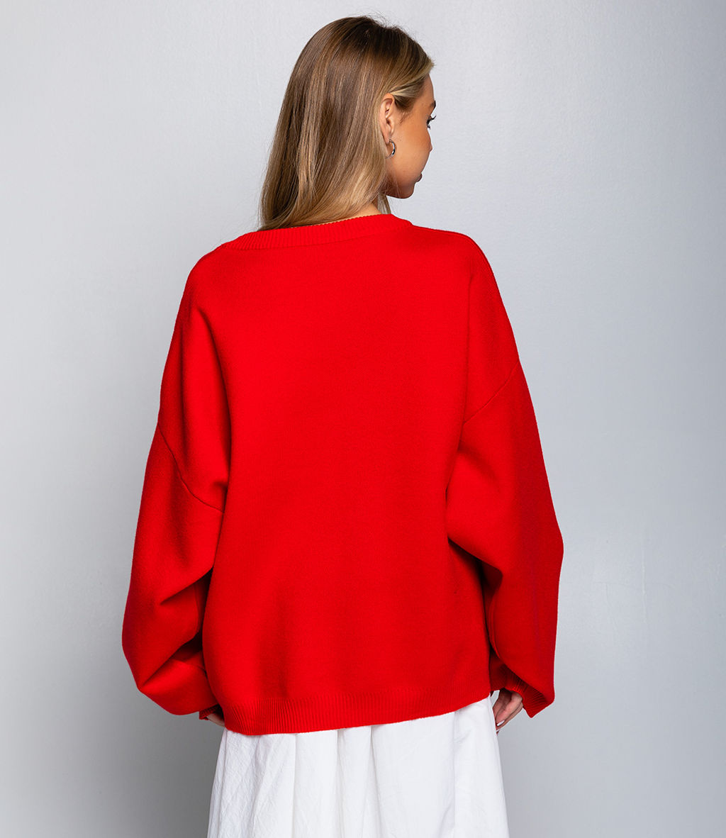 Джемпер #КТ112 (6), красный